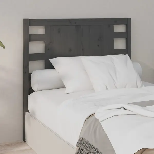 Gossi tablie de pat, gri, 96x4x100 cm, lemn masiv de pin