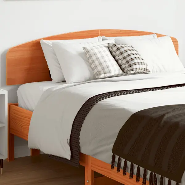 Gossi tablie de pat, maro ceruit, 135 cm, lemn masiv de pin
