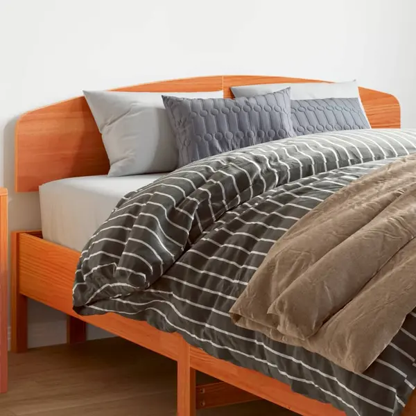 Gossi tablie de pat, maro ceruit, 150 cm, lemn masiv de pin
