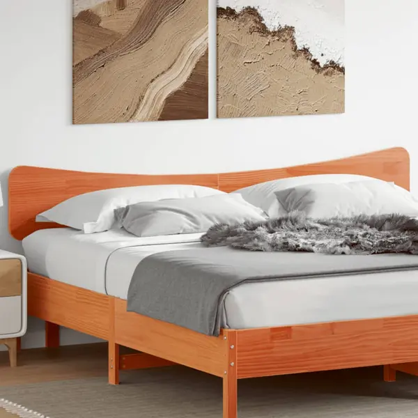 Gossi tablie de pat, maro ceruit, 200 cm, lemn masiv de pin
