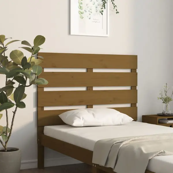 Gossi tablie de pat, maro miere, 100x3x80 cm, lemn masiv de pin