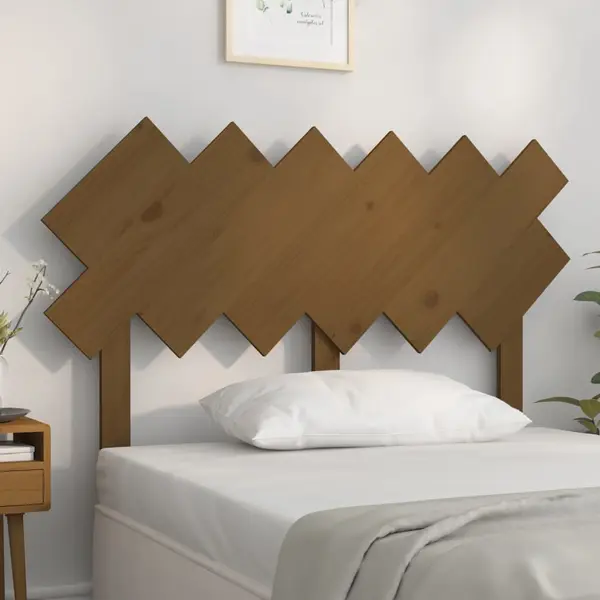Gossi tablie de pat, maro miere, 122,5x3x80,5 cm, lemn masiv de pin