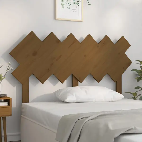 Gossi tablie de pat, maro miere, 132x3x81 cm, lemn masiv de pin