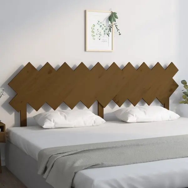 Gossi tablie de pat, maro miere, 196x3x80,5 cm, lemn masiv de pin