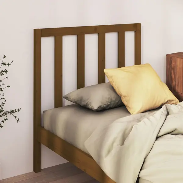 Gossi tablie de pat, maro miere, 95x4x100 cm, lemn masiv de pin
