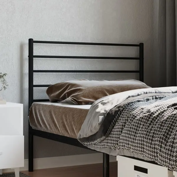 Gossi tablie de pat metalica, negru, 107 cm