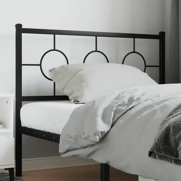 Gossi tablie de pat metalica, negru, 107 cm