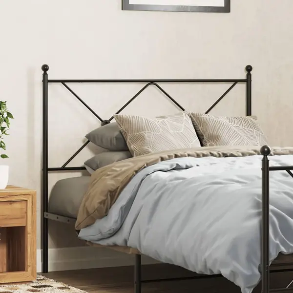 Gossi tablie de pat metalica, negru, 107 cm