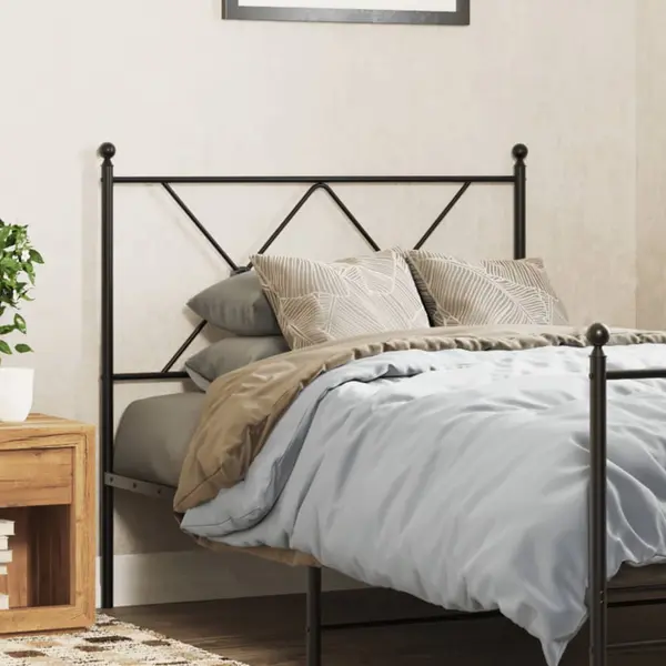 Gossi tablie de pat metalica, negru, 90 cm