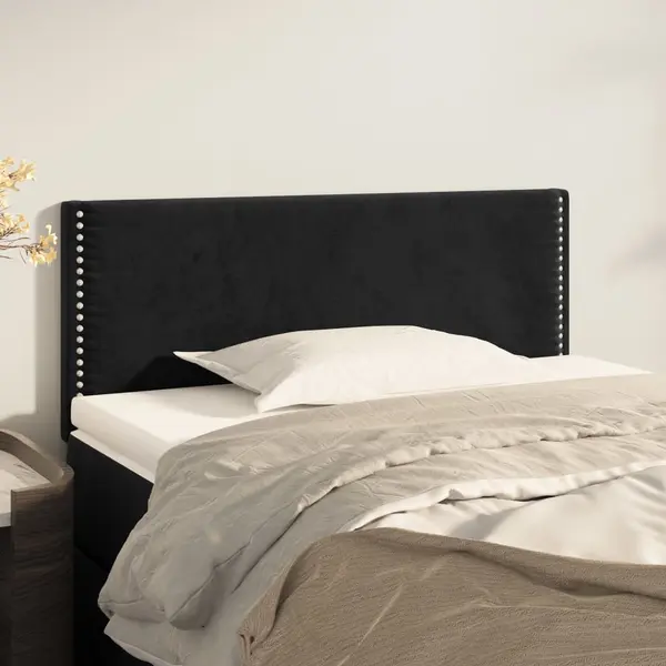 Gossi tablie de pat, negru, 100x5x78/88 cm, catifea