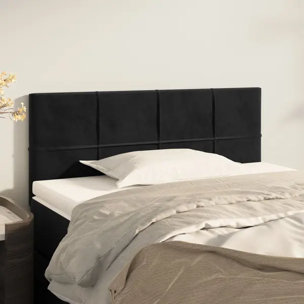 Gossi tablie de pat, negru, 100x5x78/88 cm, catifea