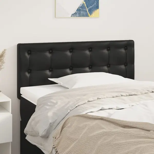 Gossi tablie de pat, negru, 100x5x78/88 cm, piele ecologica