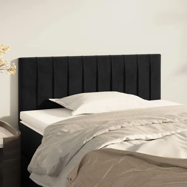 Gossi tablie de pat, negru, 80x5x78/88 cm, catifea