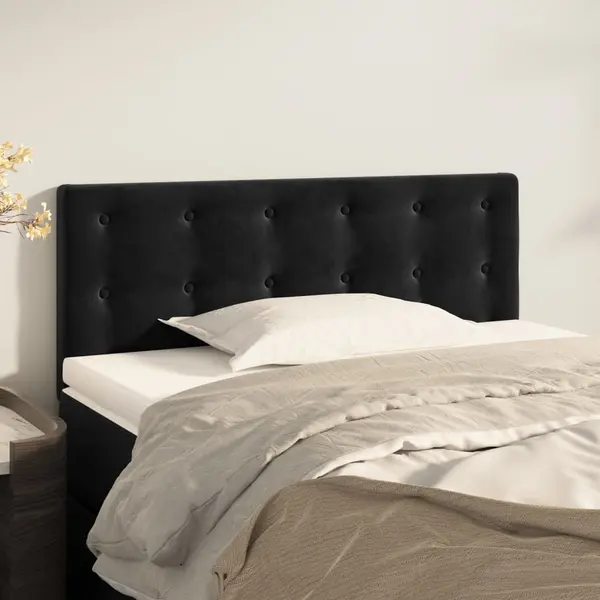 Gossi tablie de pat, negru, 90x5x78/88 cm, catifea