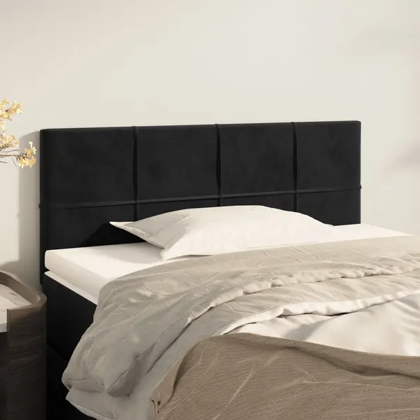 Gossi tablie de pat, negru, 90x5x78/88 cm, catifea