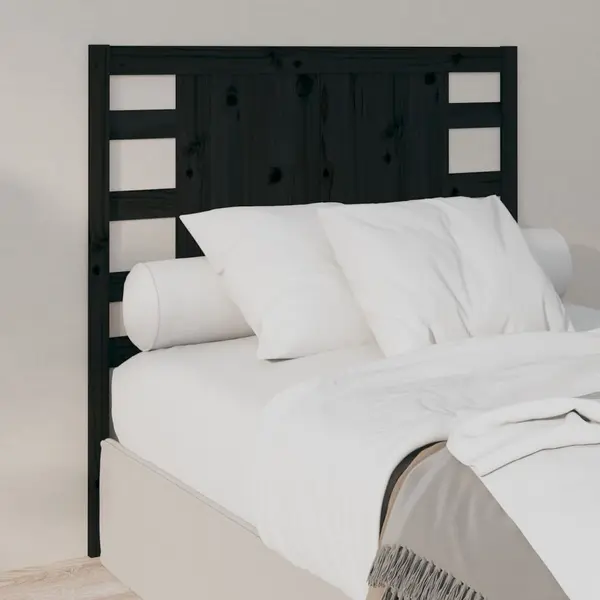 Gossi tablie de pat, negru, 96x4x100 cm, lemn masiv de pin