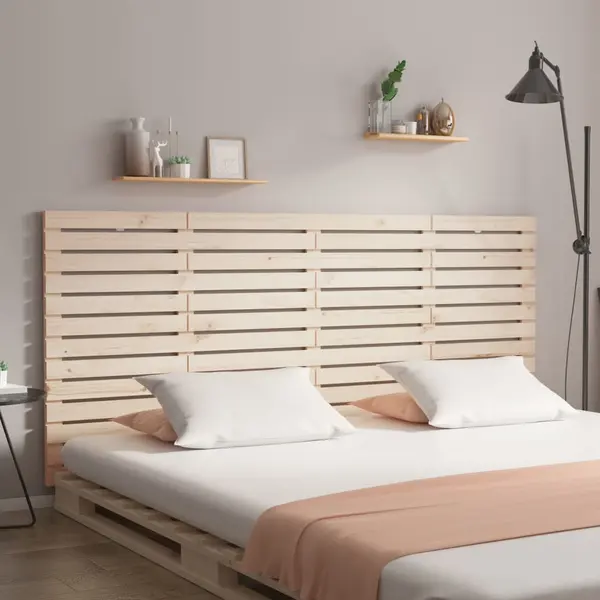 Gossi tablie de pat pentru perete, 156x3x91,5 cm, lemn masiv de pin