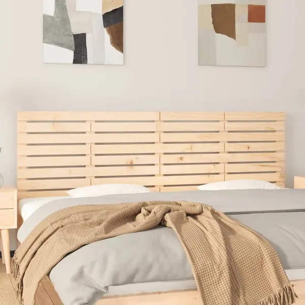Gossi tablie de pat pentru perete, 206x3x63 cm, lemn masiv de pin