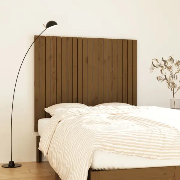 Gossi tablie de pat pentru perete, maro miere 127,5x3x110 cm lemn pin
