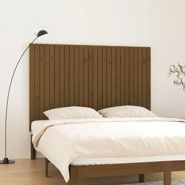 Gossi tablie de pat pentru perete, maro miere, 166x3x110 cm, lemn pin