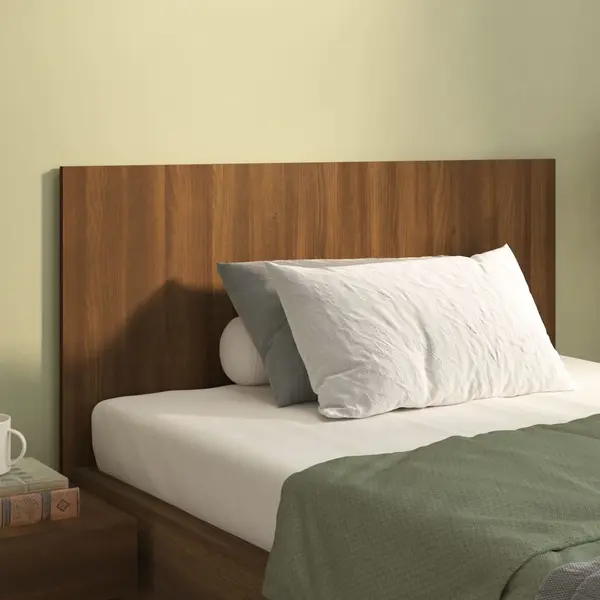 Gossi tablie de pat, stejar maro, 120x1,5x80 cm, lemn compozit