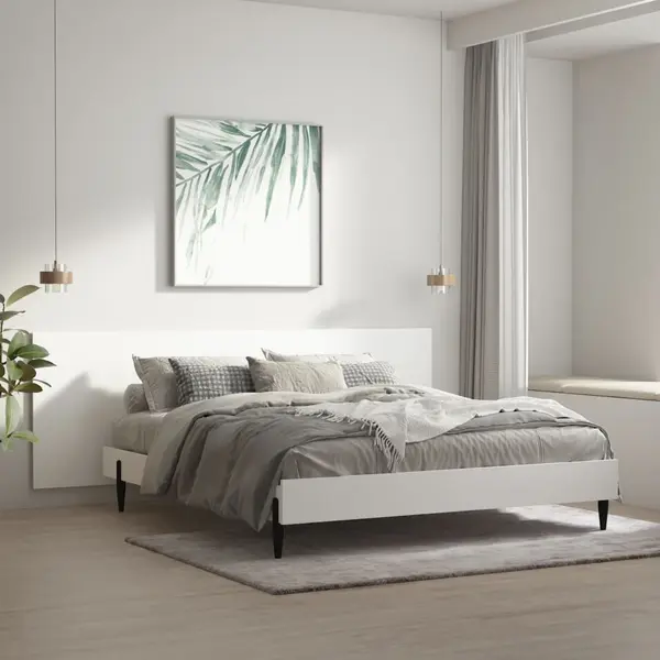 Gossi tablie de perete,alb,240x1,5x80 cm, lemn prelucrat