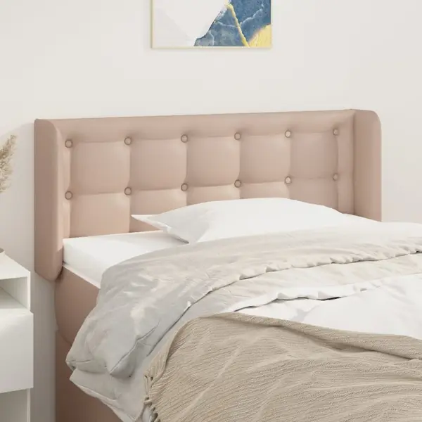 Gossi tablie pat cu aripioare cappuccino 103x16x78/88cm piele eco