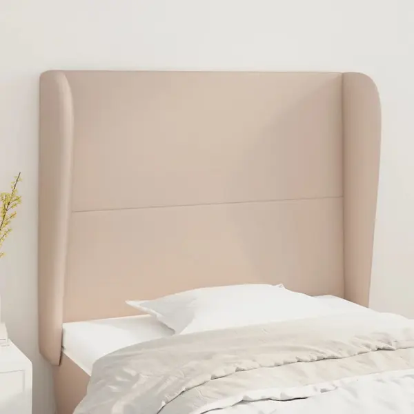 Gossi tablie pat cu aripioare cappuccino 103x23x118/128 cm piele eco