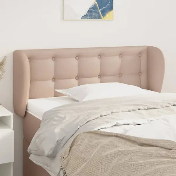 Gossi tablie pat cu aripioare cappuccino 103x23x78/88cm piele eco