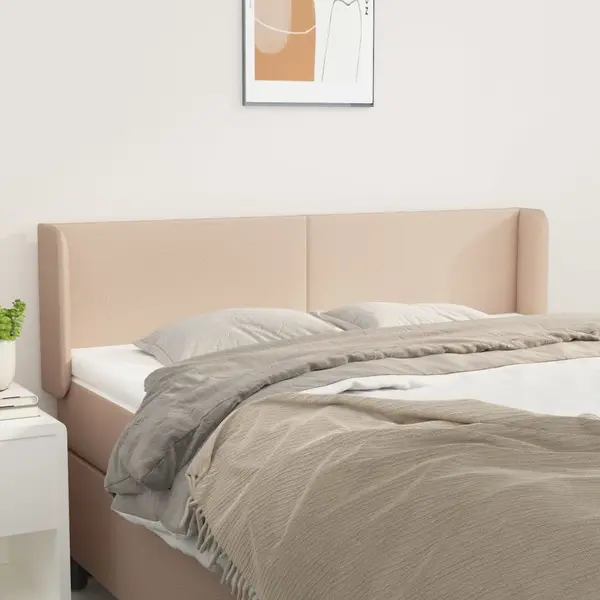 Gossi tablie pat cu aripioare cappuccino 147x16x78/88cm piele eco