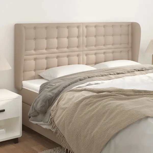 Gossi tablie pat cu aripioare cappuccino 163x23x118/128 cm piele eco