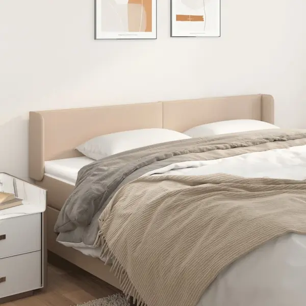 Gossi tablie pat cu aripioare cappuccino 203x16x78/88 cm piele eco