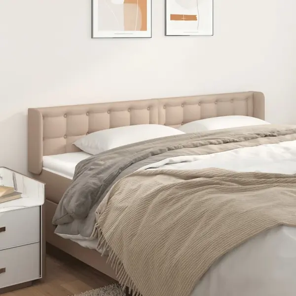 Gossi tablie pat cu aripioare cappuccino 203x16x78/88 cm piele eco