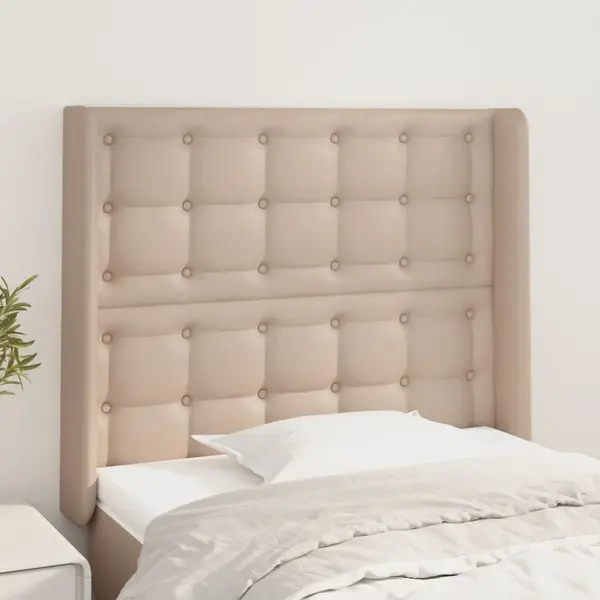 Gossi tablie pat cu aripioare cappuccino 83x16x118/128 cm piele eco