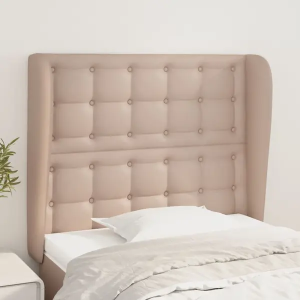 Gossi tablie pat cu aripioare cappuccino 83x23x118/128 cm piele eco