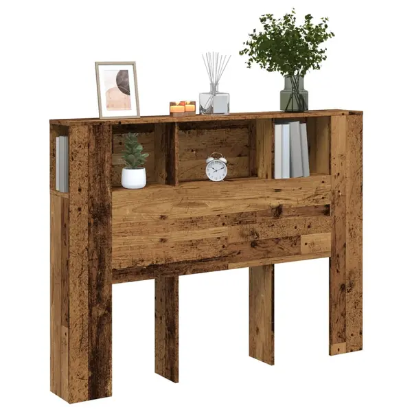 Gossi tablie pat cu dulap lemn vechi 140x18,5x102,5 cm lemn prelucrat