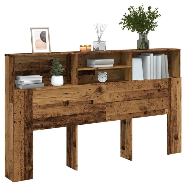 Gossi tablie pat cu dulap, lemn vechi 180x19x103,5 cm lemn prelucrat