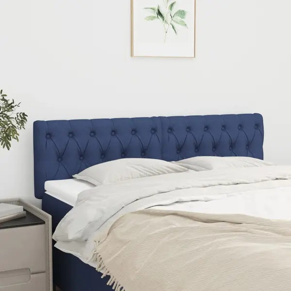 Gossi tablii de pat, 2 buc, albastru, 72x7x78/88 cm, textil