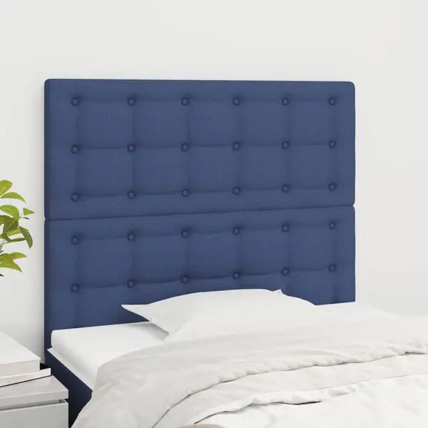 Gossi tablii de pat, 2 buc, albastru, 80x5x78/88 cm, textil