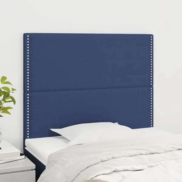 Gossi tablii de pat, 2 buc, albastru, 90x5x78/88 cm, textil
