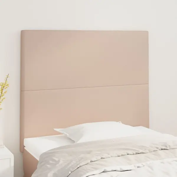 Gossi tablii de pat 2 buc, cappuccino 90x5x78/88 cm piele ecologica