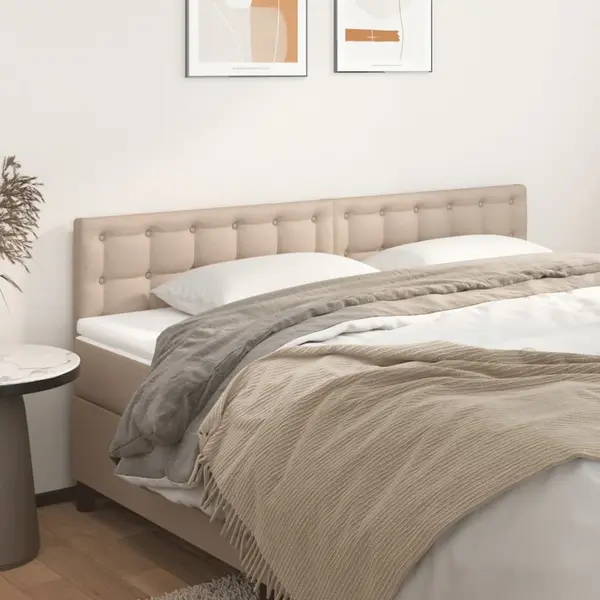 Gossi tablii de pat 2 buc, cappuccino 90x5x78/88 cm piele ecologica