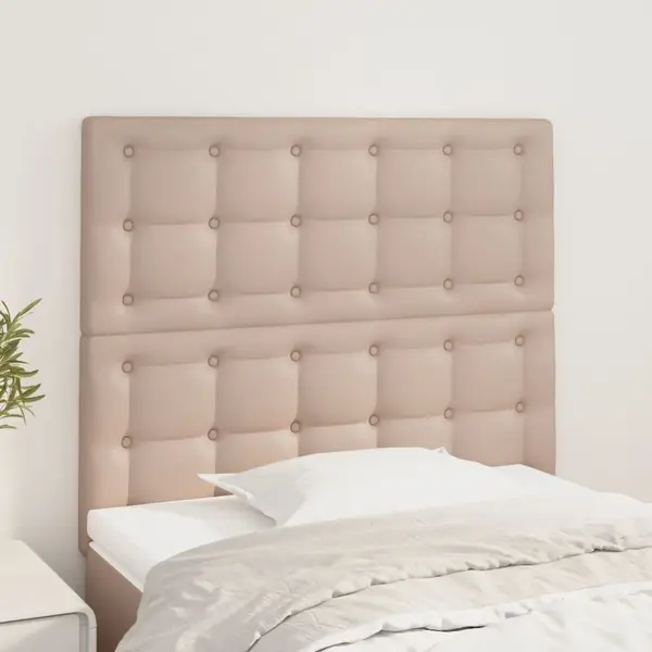 Gossi tablii de pat 2 buc, cappuccino 90x5x78/88 cm piele ecologica