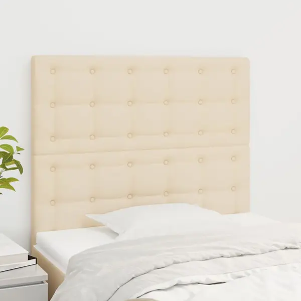Gossi tablii de pat, 2 buc, crem, 80x5x78/88 cm, textil