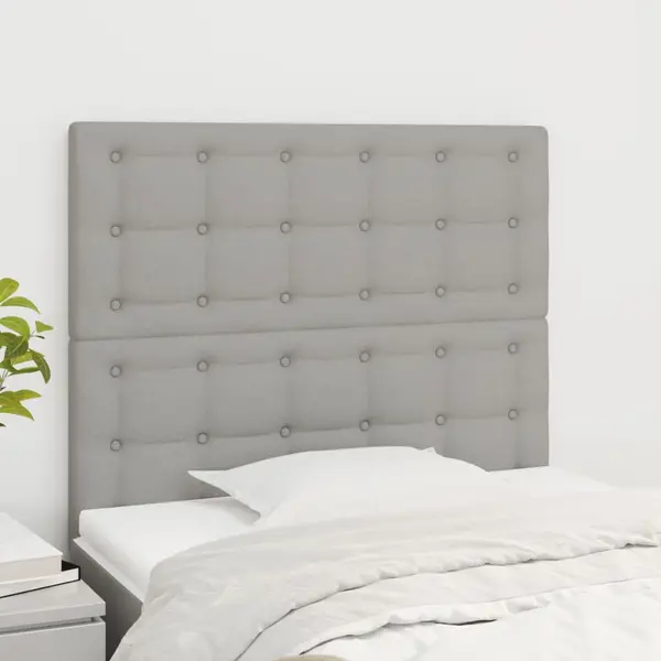 Gossi tablii de pat, 2 buc, gri deschis, 100x5x78/88 cm, textil