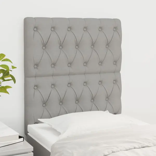 Gossi tablii de pat, 2 buc, gri deschis, 80x7x78/88 cm, textil