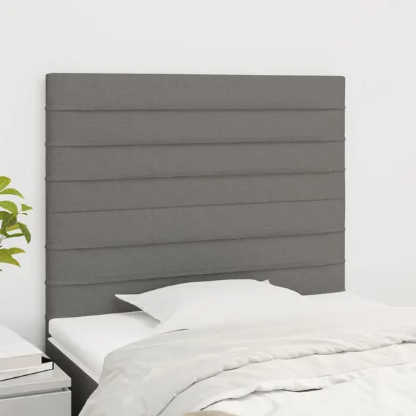 Gossi tablii de pat, 2 buc, gri inchis, 80x5x78/88 cm, textil