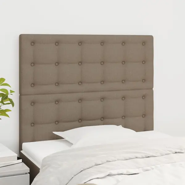 Gossi tablii de pat, 2 buc, gri taupe, 100x5x78/88 cm, textil