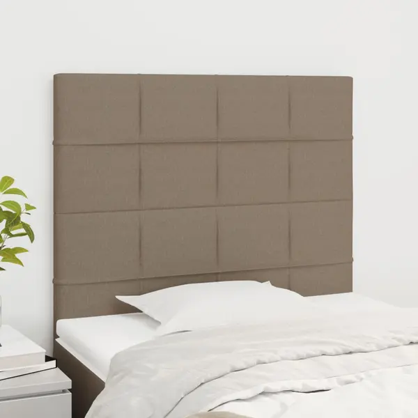Gossi tablii de pat, 2 buc, gri taupe, 80x5x78/88 cm, textil
