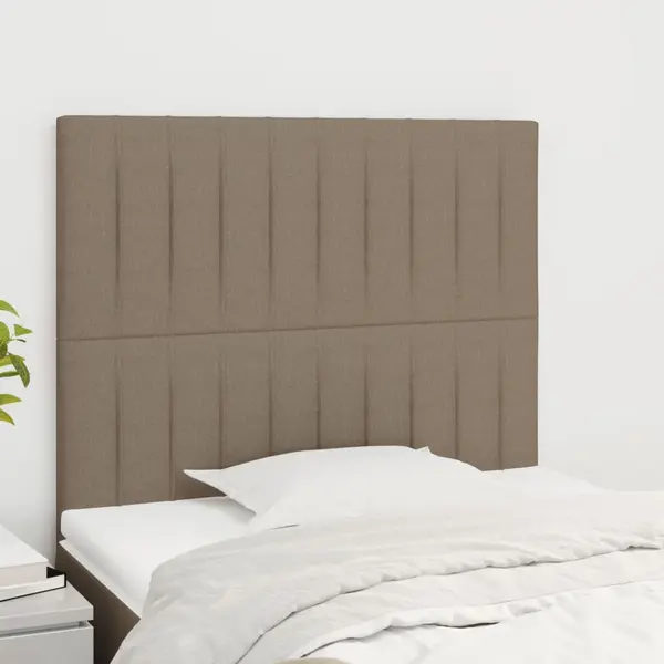 Gossi tablii de pat, 2 buc, gri taupe, 80x5x78/88 cm, textil